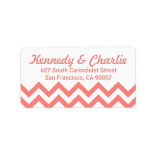 Chevron Wedding Address Labels