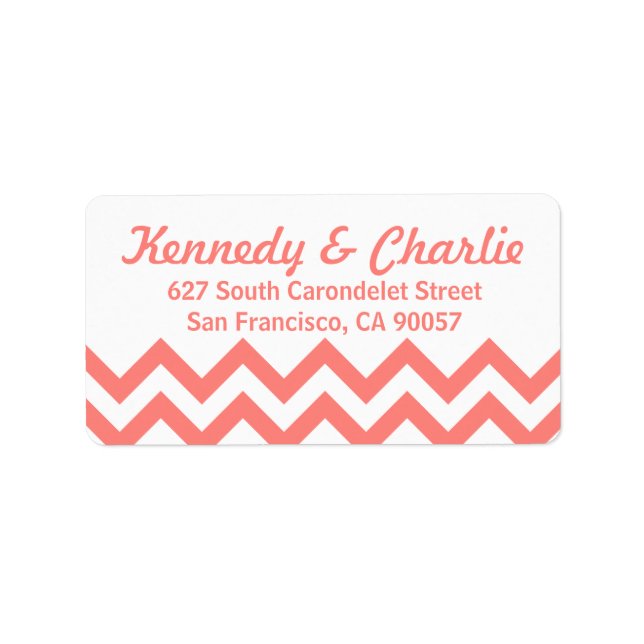 Chevron Wedding Address Labels (Front)