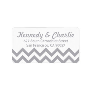 Chevron Wedding Address Labels