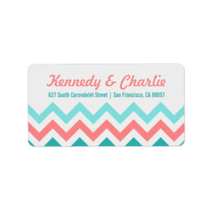 Chevron Wedding Address Labels