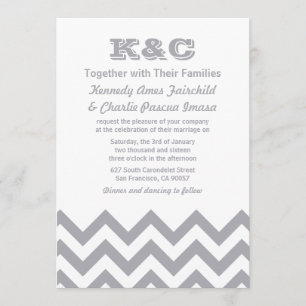 Chevron Wedding Invitations