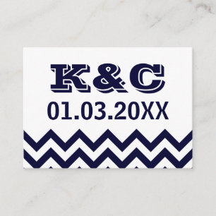 Chevron Wedding Place Cards