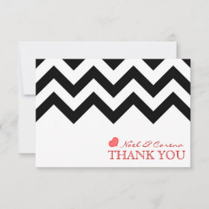 Chevron Wedding Thank you Cards