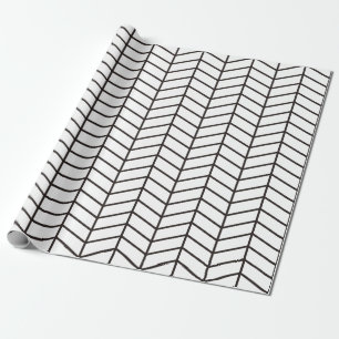 Chevron Wrapping Paper - Black on White XL
