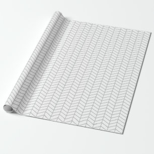Chevron Wrapping Paper - Gray on White