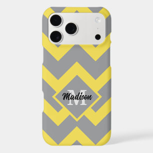 Chevron yellow grey pattern lines stripes Monogram