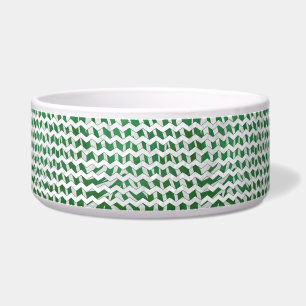 Chevron Zebra Green and White Print