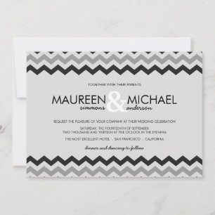 Chevron Zig Zag Wedding Invitations