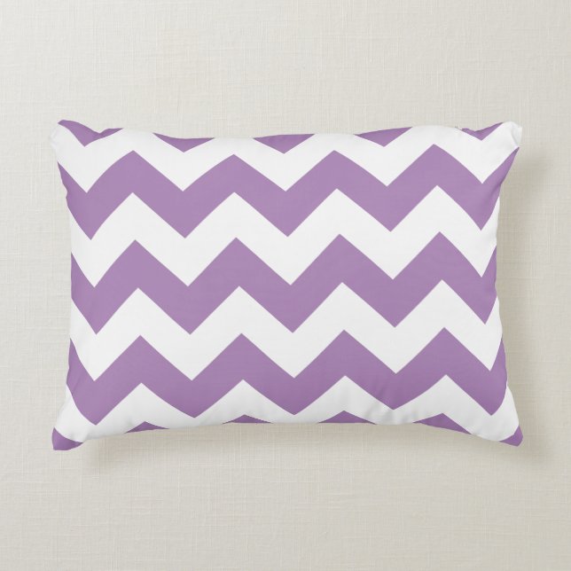 Chevron Zigzag Accent Pillow - African Violet (Front)
