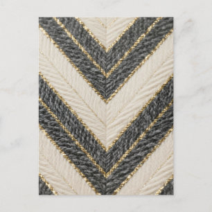 Chevron Zigzag Glam Pattern Postcard