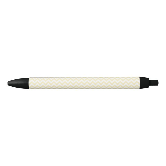 Chevron Zigzag Lines Blonde Black Ink Pen (Front)