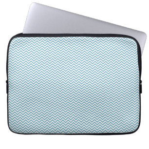 Chevron ZigZag Pattern Blue Laptop Sleeve