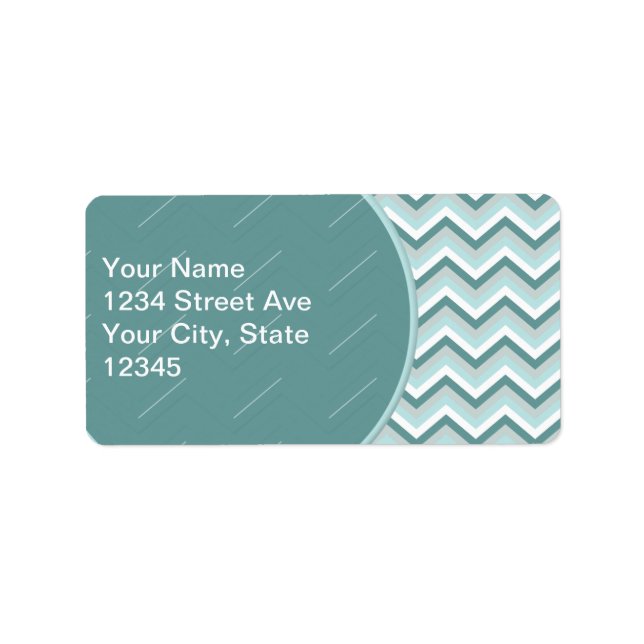 Chevron ZigZag Pattern in Mint Green Label (Front)