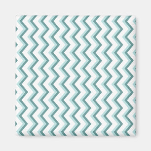 Chevron ZigZag Pattern in Mint Green Magnet