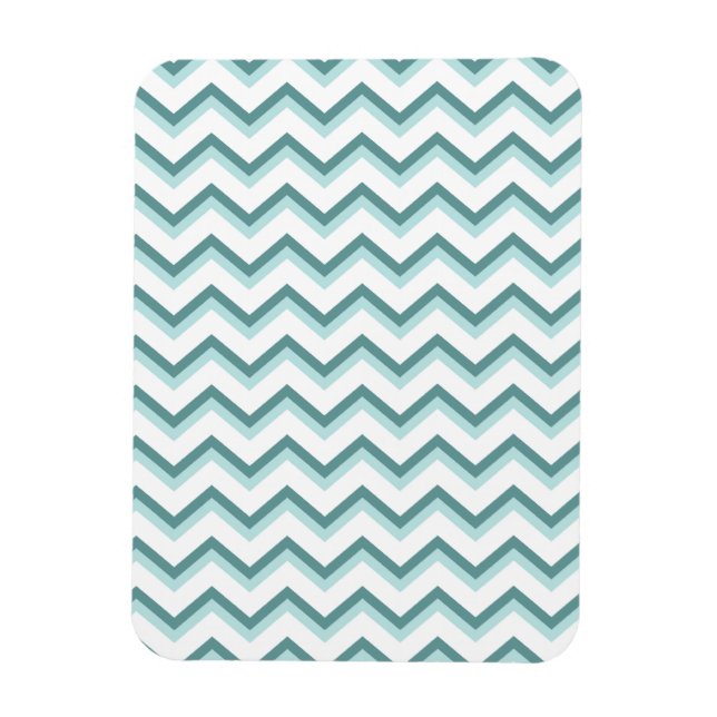 Chevron ZigZag Pattern in Mint Green Magnet (Vertical)