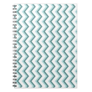 Chevron ZigZag Pattern in Mint Green Notebook