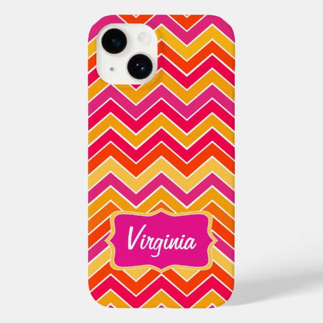 Chevron zigzag pattern mulit-coloured  Case-Mate iPhone case (Back)