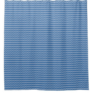 Chevron zigzag pattern two tones of blue shower curtain