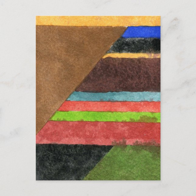 "Chevrons" Abstract Design Postcard (Front)