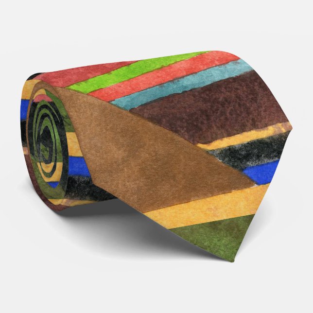 "Chevrons" Abstract Design Tie (Rolled)