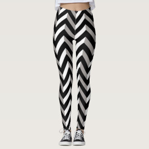 Chevrons Geometric Optical Illusion Leggings