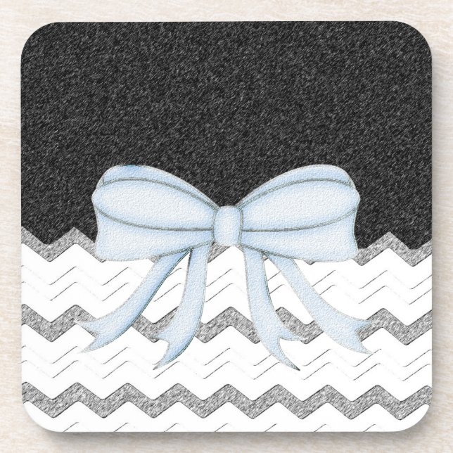 Chevrons Pattern Shower Party Office Destiny Coaster (Front)