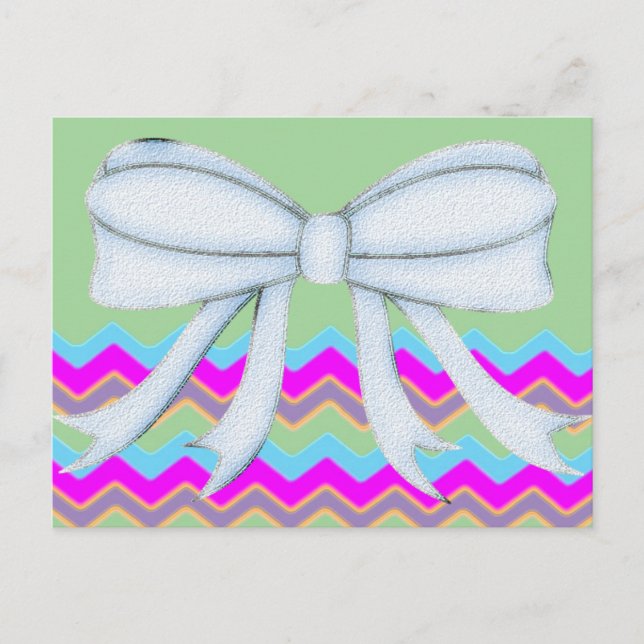Chevrons Pattern Shower Party Office Destiny Postcard (Front)