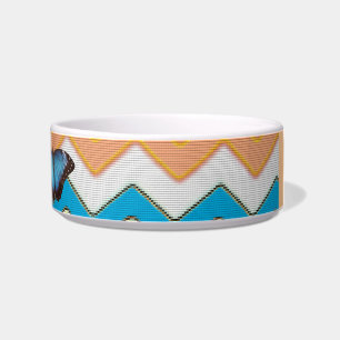 Chevrons Stripes Pattern Office Peace Love Destiny Bowl