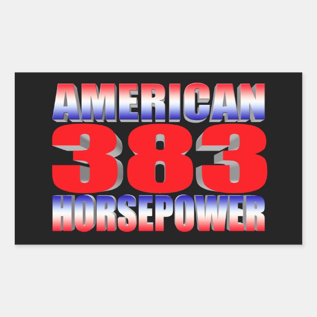 chevy 383 stroker rectangular sticker (Front)