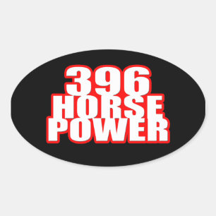 Chevy 396 horse power oval sticker