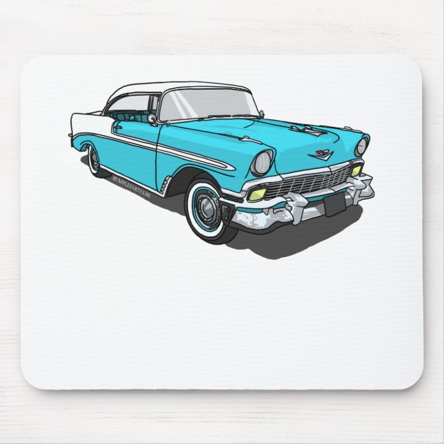 Chevy Bel Air - Blue Mouse Mat (Front)