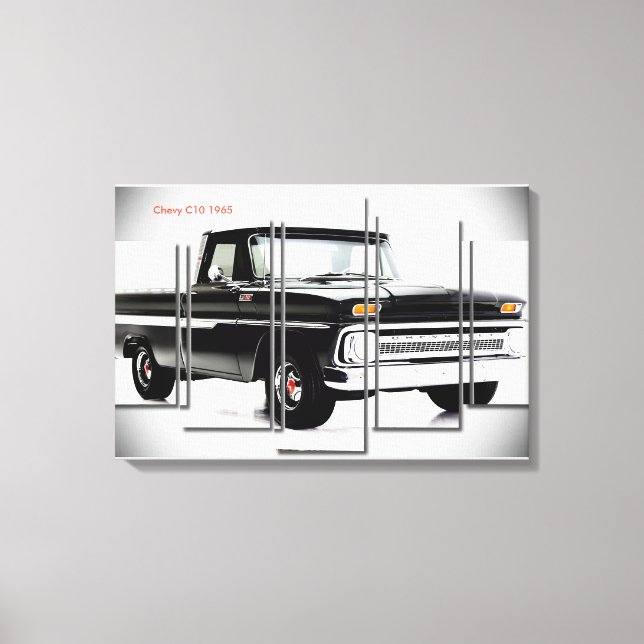 Chevy C10 1965 Canvas Print (Front)