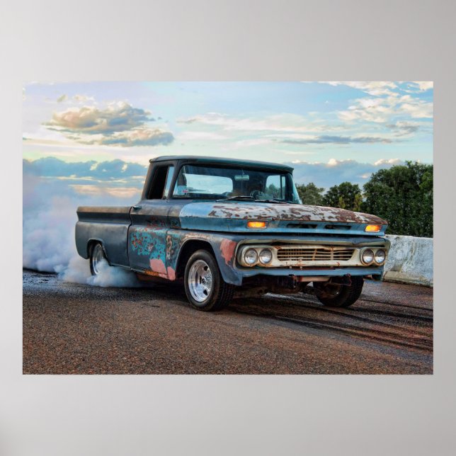 Chevy C10 Burnout Poster (Front)