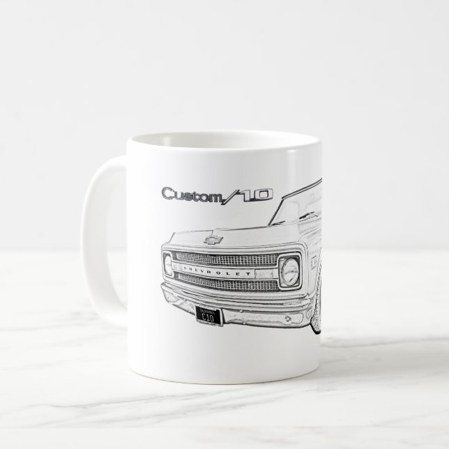 Chevy C10 Classic Pickup Truck Coffee Mug (Front Left)