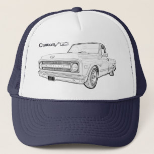 Chevy C10 Custom Classic Pickup Truck Trucker Hat