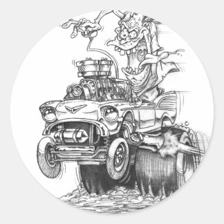 chevy classic round sticker