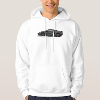 Chevy Corvette C8 Black Illustration Hoodie