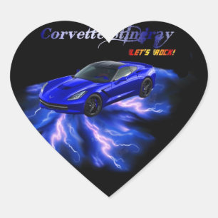 Chevy: Corvette Stingray 2013 Heart Sticker