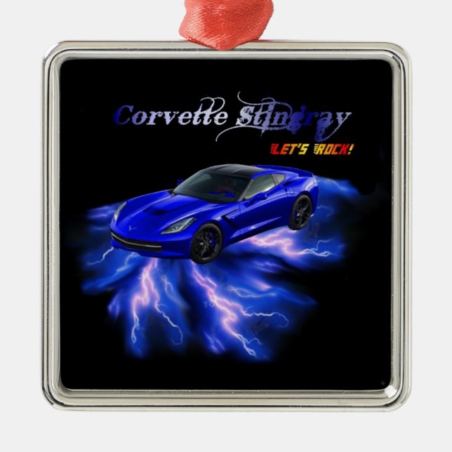 Chevy: Corvette Stingray 2013 Metal Tree Decoration (Front)