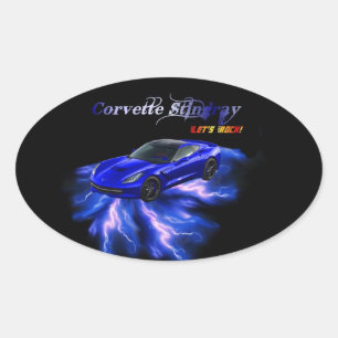 Chevy: Corvette Stingray 2013 Oval Sticker