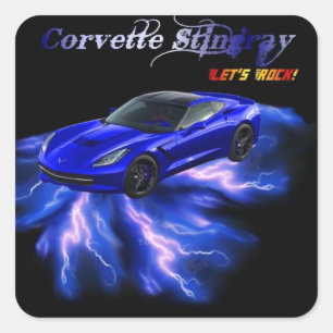 Chevy: Corvette Stingray 2013 Square Sticker