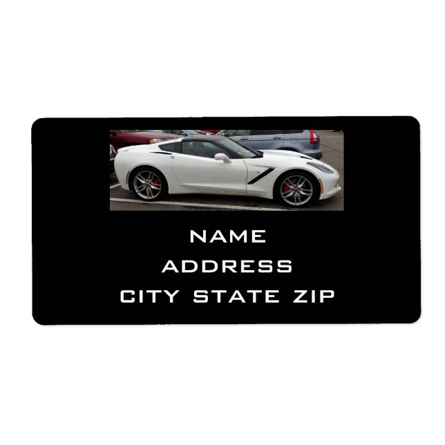 "CHEVY CORVETTE STINGRAY" ADDRESS LABELS (Front)
