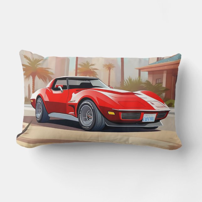 Chevy Corvette Stingray Lumbar Pillow (Front)