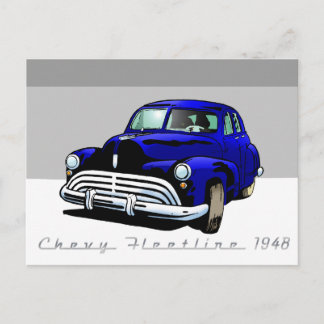 Chevy Fleetline 1948 Postcard