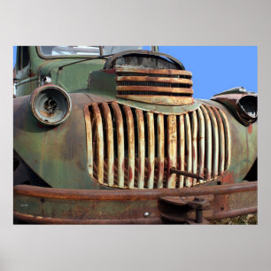 Chevy Grille, Gold Hill Poster