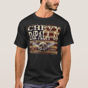 Chevy IImpala SS Design Against Eroded Flag T-Shirt