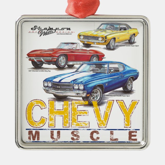 Chevy Muscle Christmas Ornament (Front)
