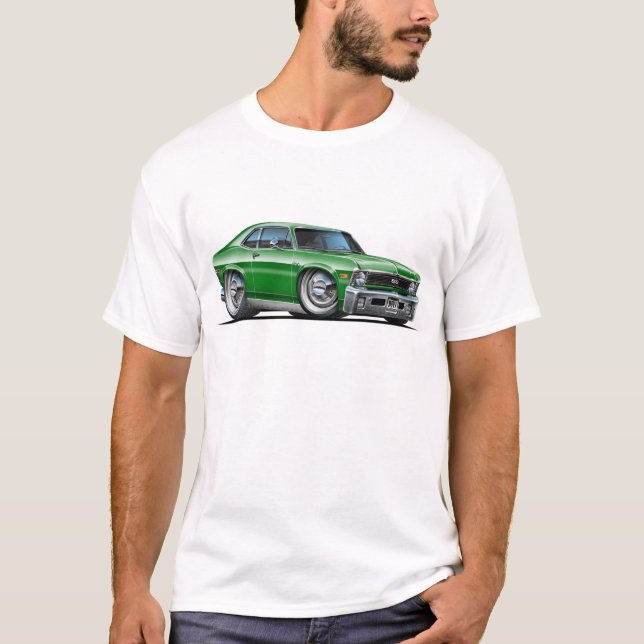 Chevy Nova Green Car T-Shirt (Front)