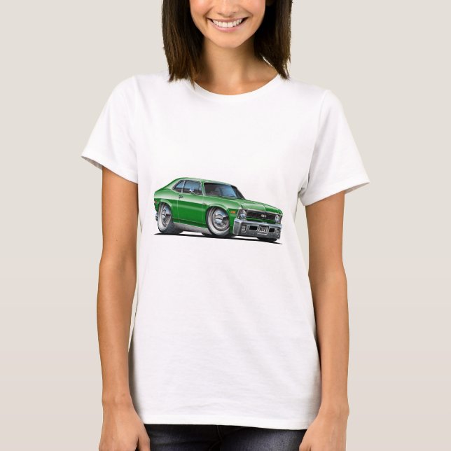 Chevy Nova Green Car T-Shirt (Front)