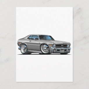 Chevy Nova Silver Car Postcard